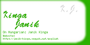 kinga janik business card